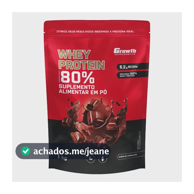 Proteína Growth Supplements Whey concentrado em pó sabor Chocolate x 1kg