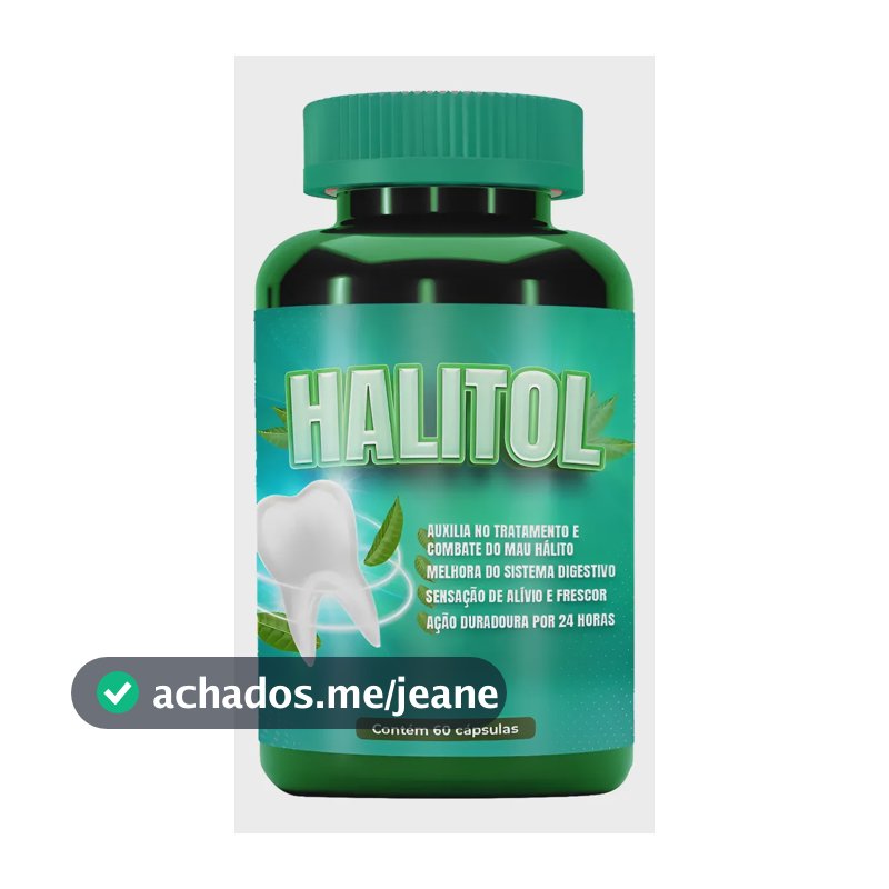 1 Halitol = Melhora Fim Do Mau Hálito Bom Rápido Eficaz Sem Sabor