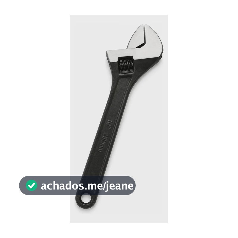 Chave Inglesa Ajustável 10 Pol 250mm Profissional Polida Preto