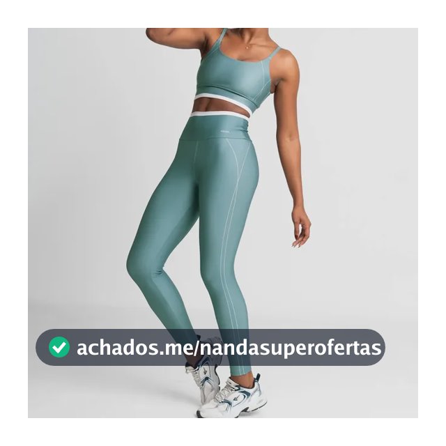 Kit Conjunto Ciclico  Calça Legging E Top  Academia Fitness Verde P
