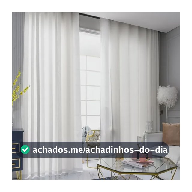 Cortina De Linho Flamê Trilho Suíço Pe Direito Alto 4x2,50 A