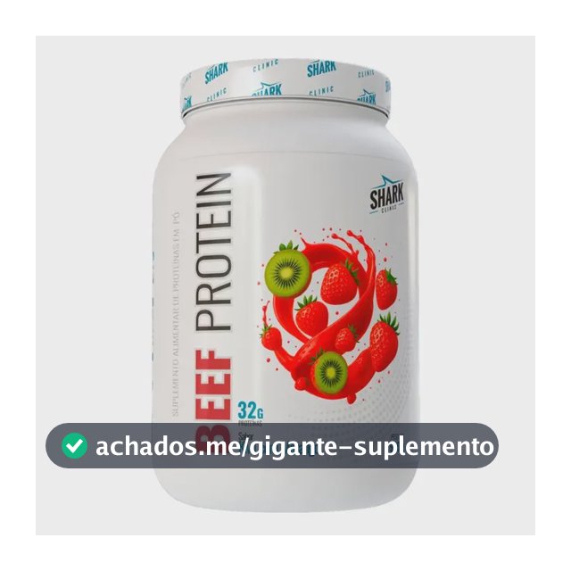 Beef Protein Morango Kiwi 900g - Shark Pro Morango Kiwi