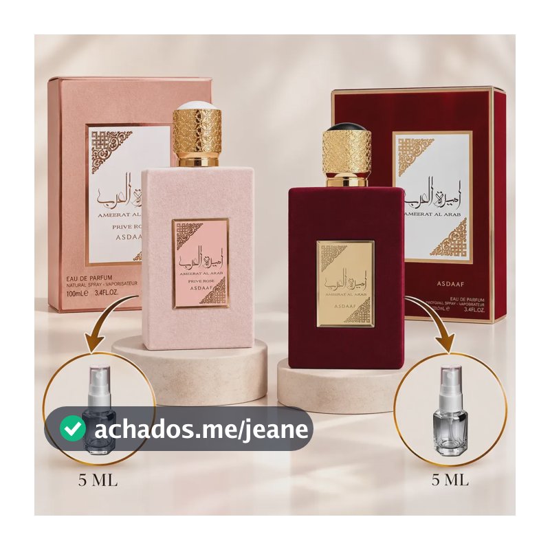 Kit 2 Perfumes Ameerat Al Arab Prive Rose Original 5ml