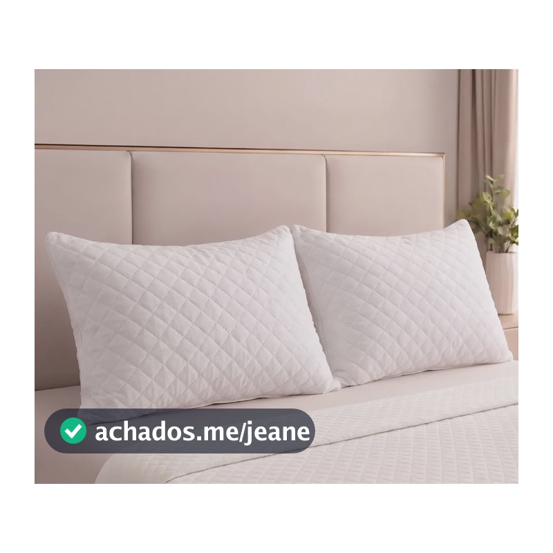 Kit 10 Capas Protetoras Travesseiro Zíper Impermeável Branco