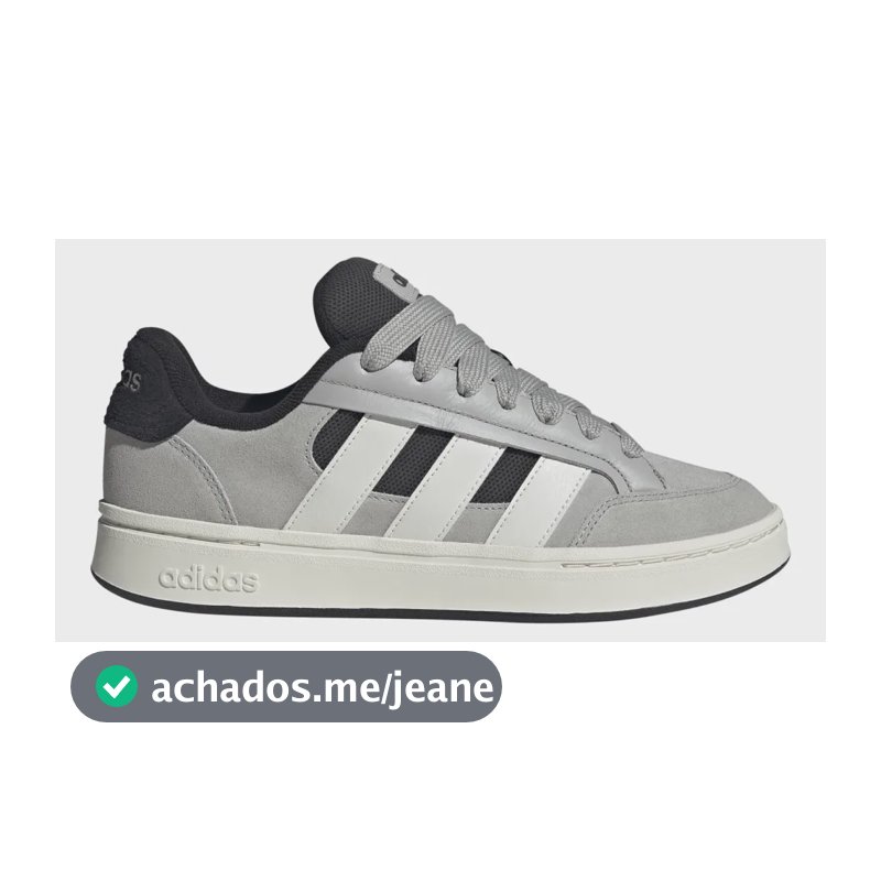 Tênis Masculino Grand Court Alpha adidas Cinza Liso 41 Br