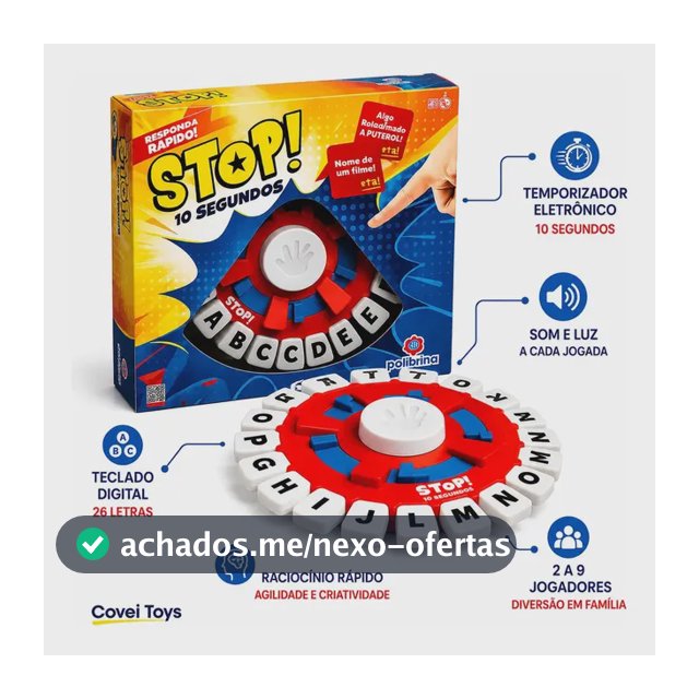 Jogo Stop 3.0 Eletrônico Educativo para Família Com Teclado Digital em Português