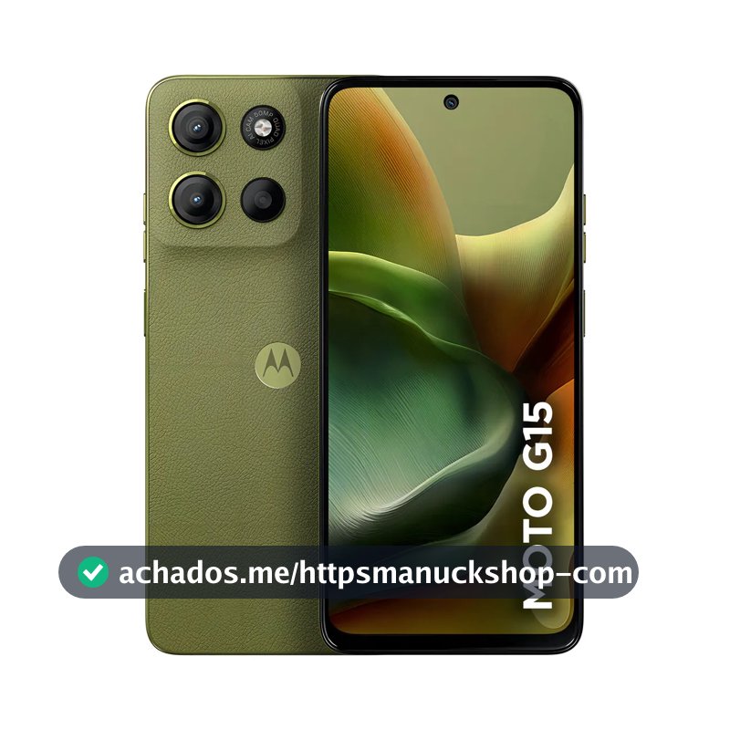 Smartphone Motorola Moto G15 256gb 4GB RAM + 8GB RAM Boost Camera 50mp Verde