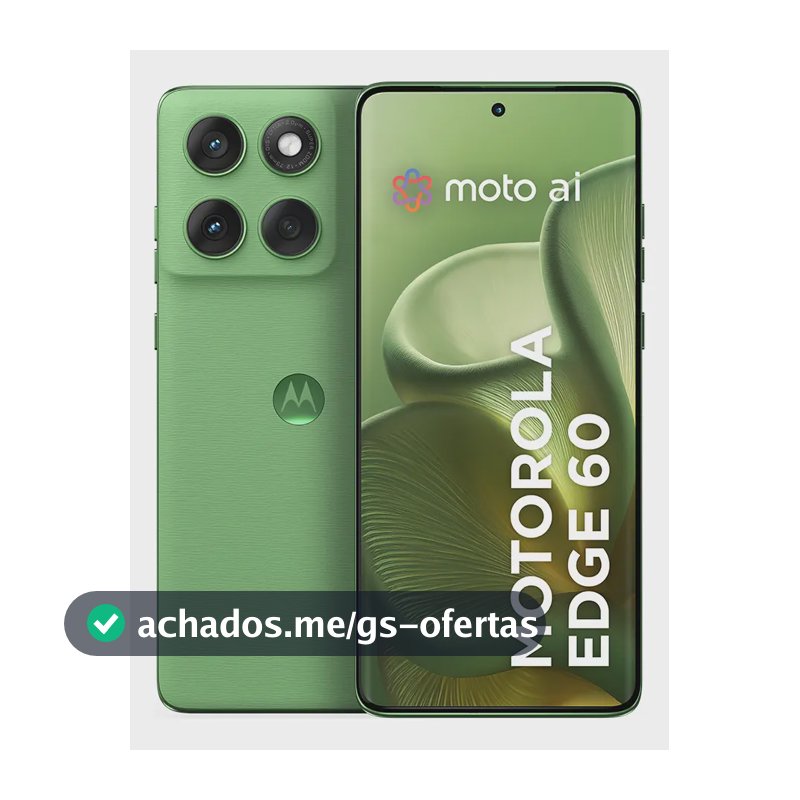 Smartphone Motorola Edge 60 5g - 512gb 12gb Ram+12gb Ram Boost, Tela Quad-curve Moto Ai 50mp Sony Camera Ultrarresistencia Militar Ip68 + Ip69 - Verde