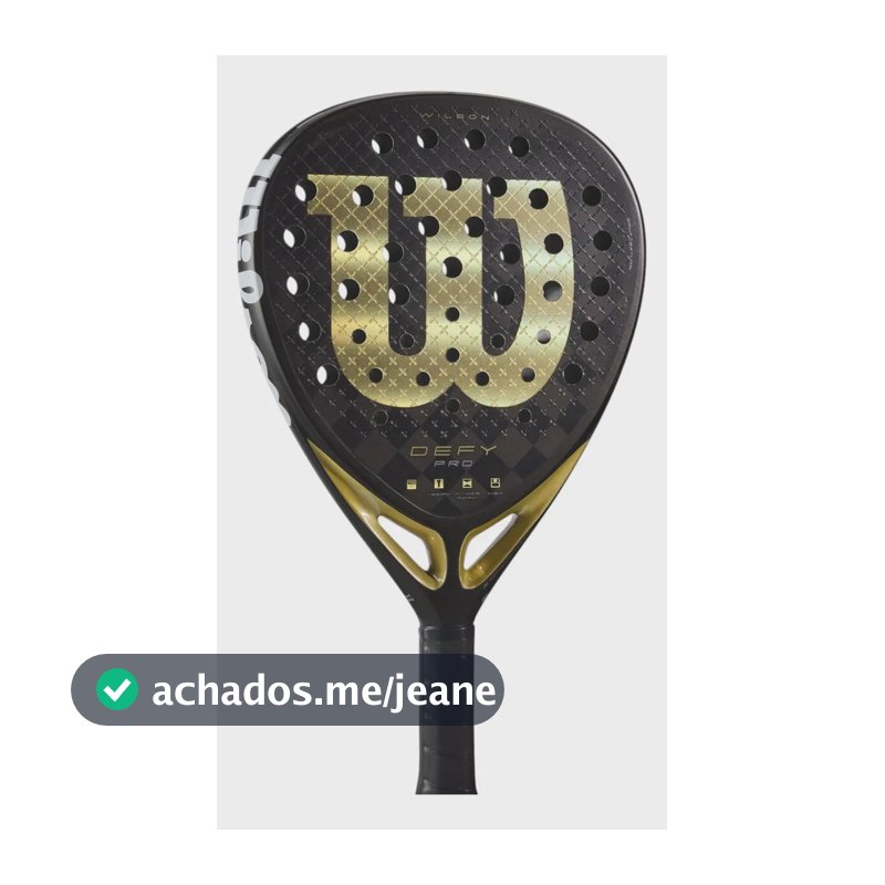 Raquete de padel Wilson Defy Pro V1 370gr cor preta