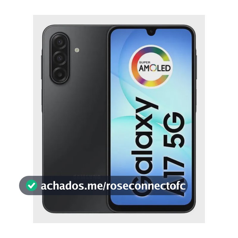 Celular Samsung Galaxy A17 5G Com IA, 128gb, 4gb Ram, Câm De 50mp, Tela De 6.7", Nfc, Ip54 - Preto