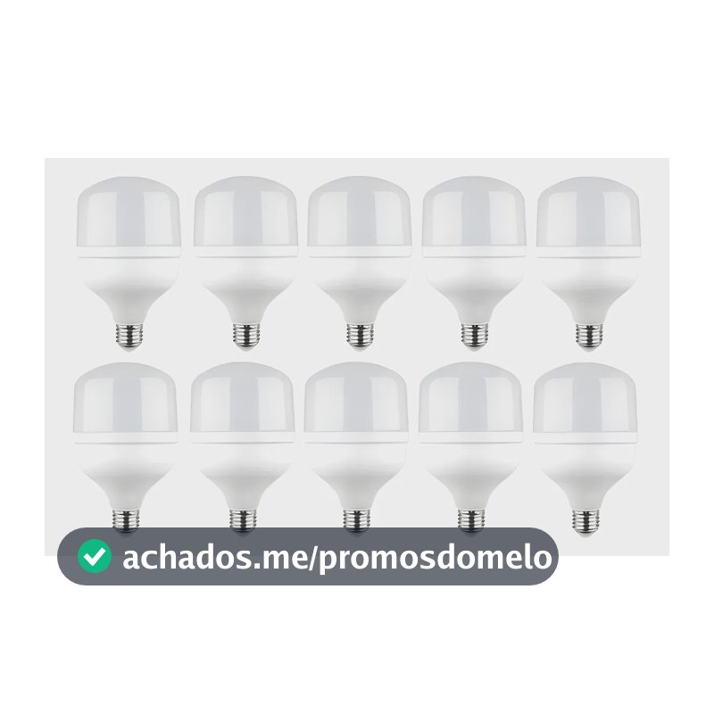 10 Lâmpada Led Bulbo 50w Alta Potência 6500k Luz Branca Fria