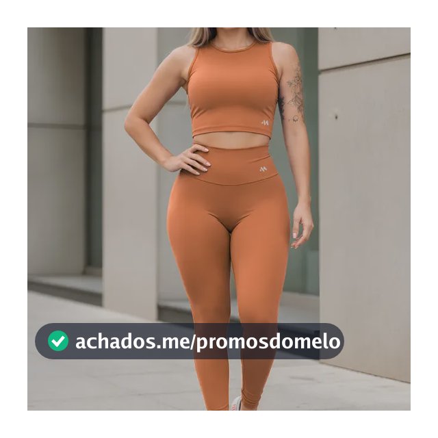 Conjunto Blackout Zero Transparência Legging E Cropped Suple Caramelo Gg
