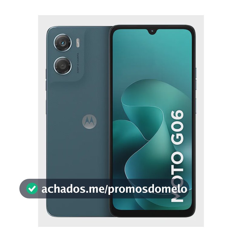 Smartphone Moto G06 128GB 4GB RAM + 8GB RAM Boost, Câmera 50mp,Bateria 5200mah - Azul