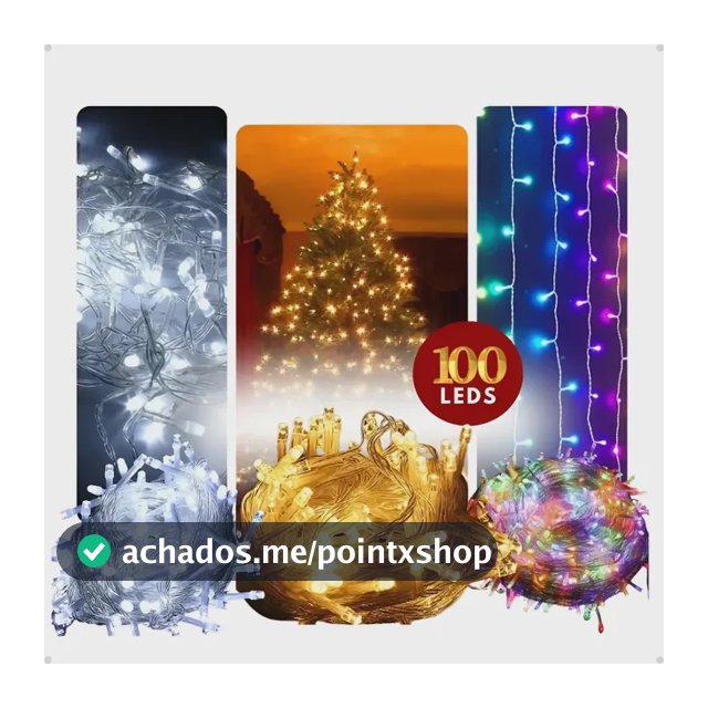 Pisca Pisca Natal 100 Led 9m Prova D'água 110/220v 8 Funções