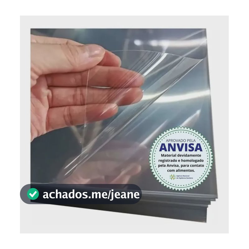 100 Folhas De Acetato Pet Transparente A4 21x30cmx0,20mm Transparente
