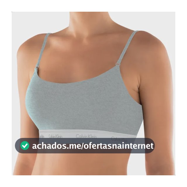 Top Sutiã Calvin Klein Original Algodão Cotton Costas Naked
