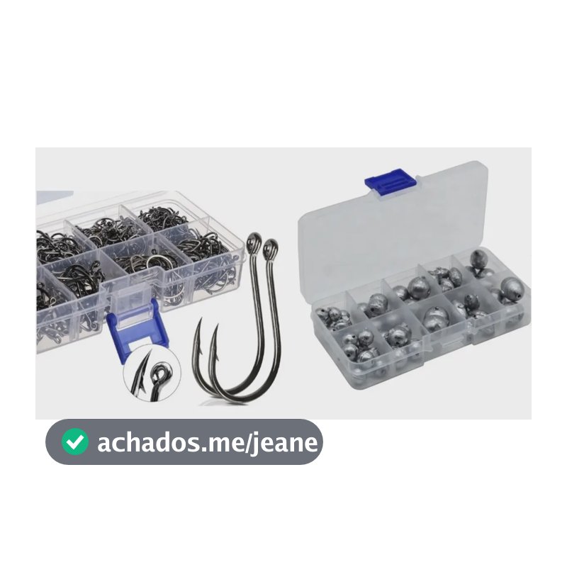 Kit 600 Anzóis E Kit Chumbada Para Pesca!