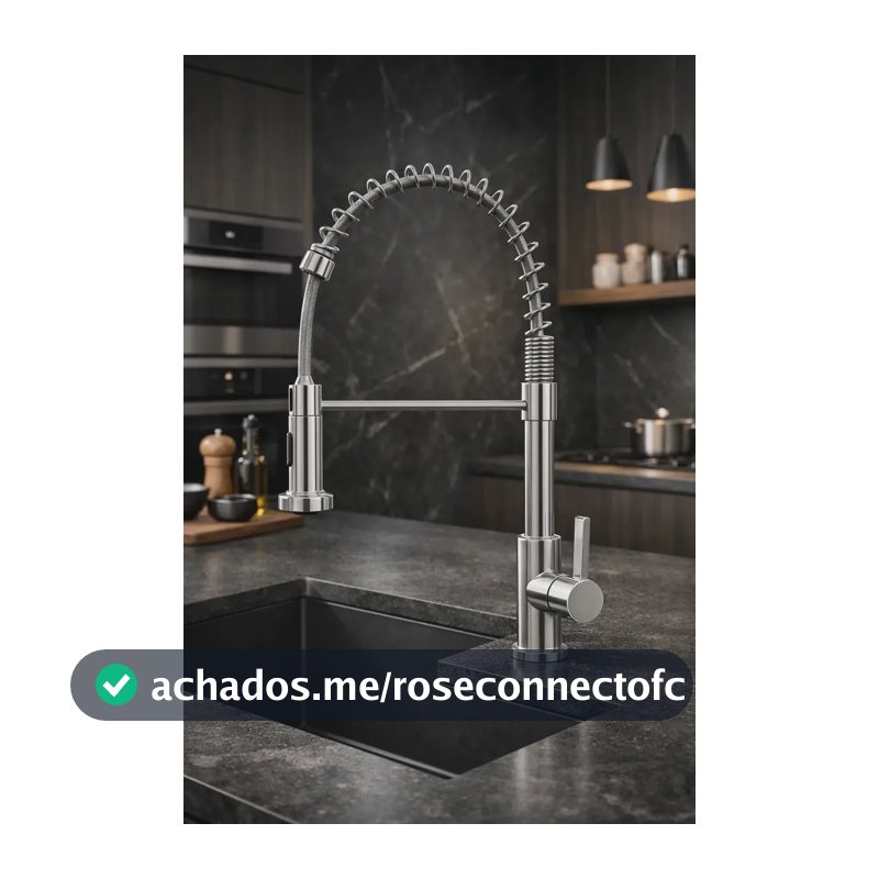 Torneira Cozinha Gourmet De Cozinha 360° Flexível 2 Jatos Mola Luxo Somente agua Fria