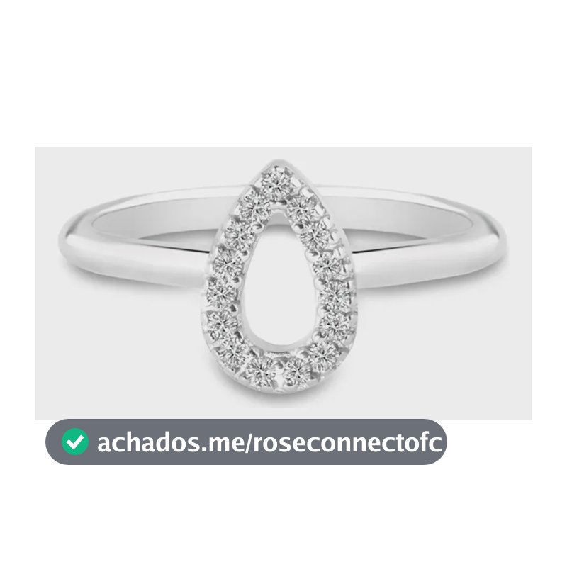 Anel Life Astro Gota Em Prata 925 Com Pedras Incolores 18
