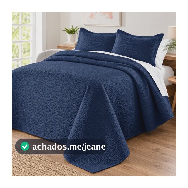 Colcha/cobre Leito Dupla Face Matelado Casal 3 Peças