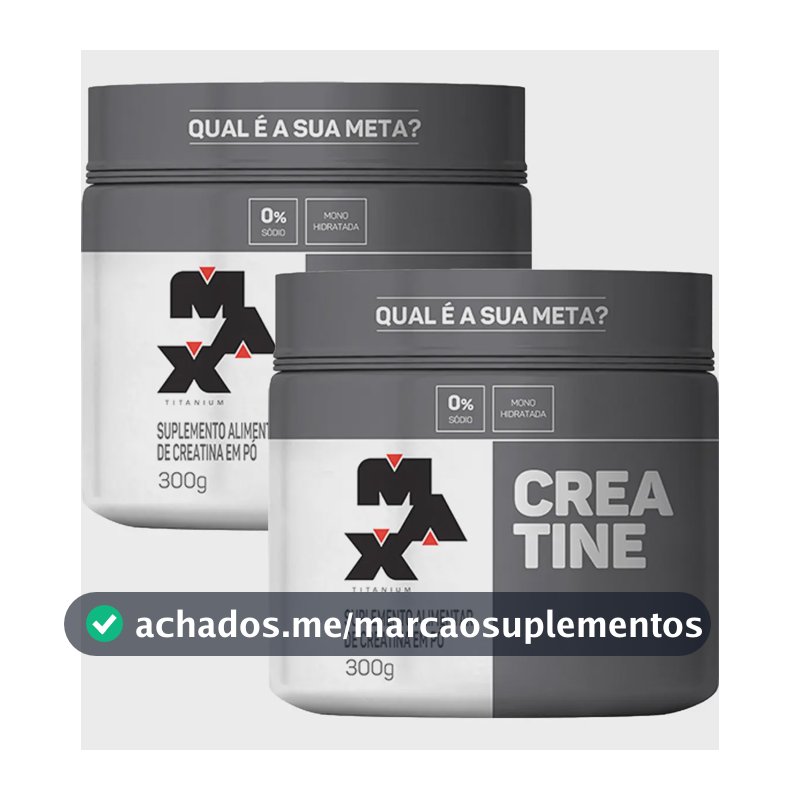 Creatina Max Titanium em pó Sem sabor x 300g 2 un