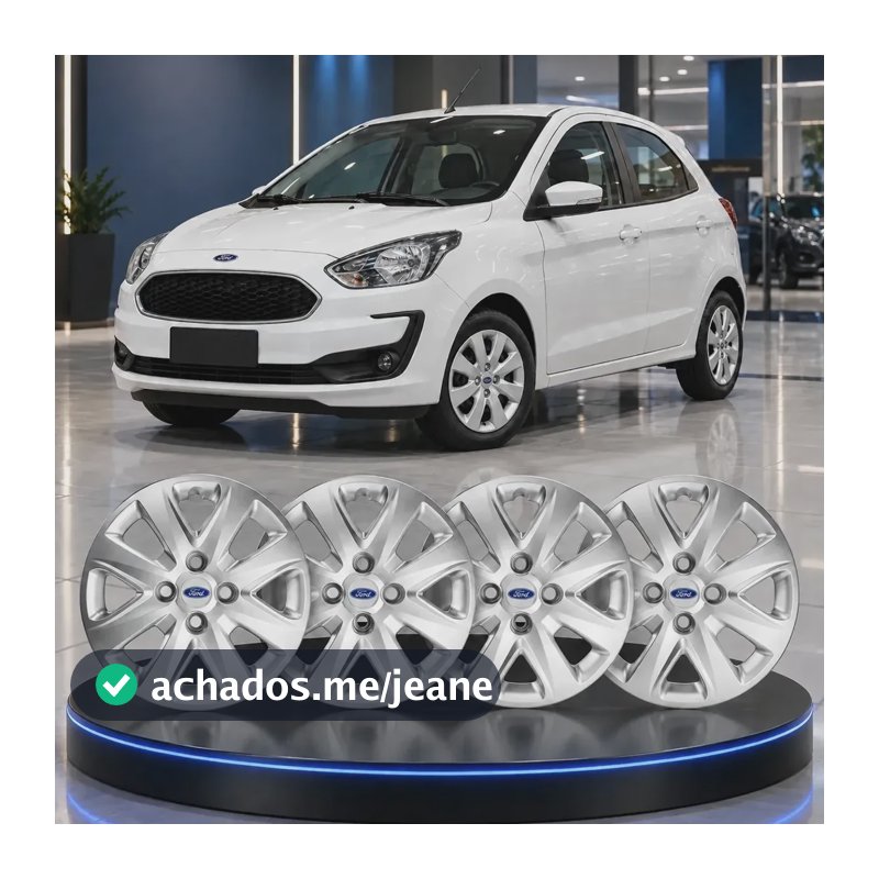 Jogo Calota Ford Ka Aro 14  2014 2015 2016 2017 2018 2019  Prata