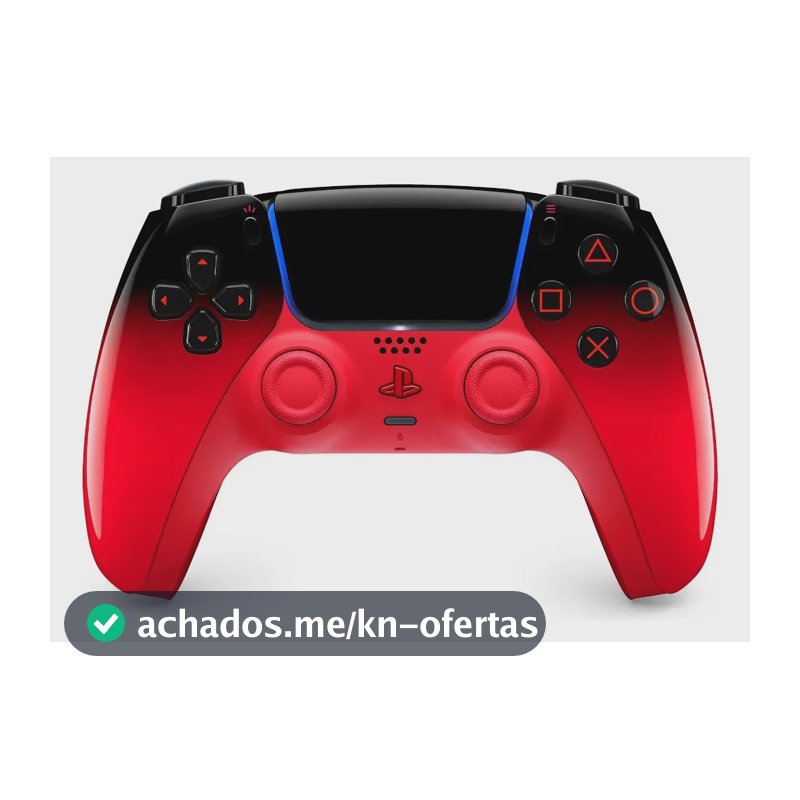 Controle Sem Fio Sony DualSense Hyperpop para PS5, Vermelho Techno Red