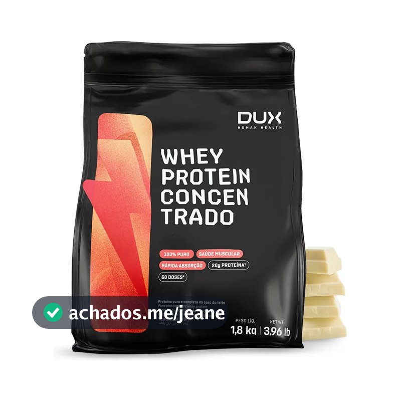 DUX HUMAN HEALTH Whey Protein Concentrado 1,8kg Chocolate Branco