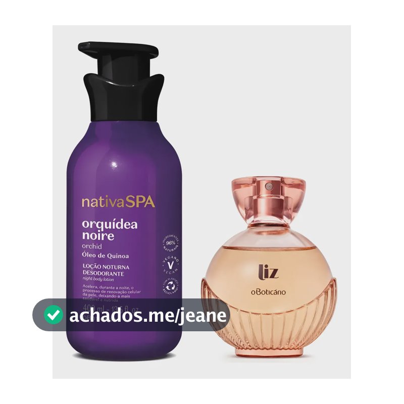 Combo Layering Flor De Fogo: Loção Corporal Nativa Spa Orquídea Noire 400ml + Liz Desodorante Colônia 100ml