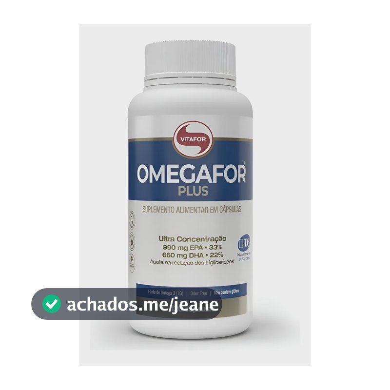 Ômegaforplus 120 Caps - Vitafor - Omegafor Plus - Omega 3 Sem Sabor