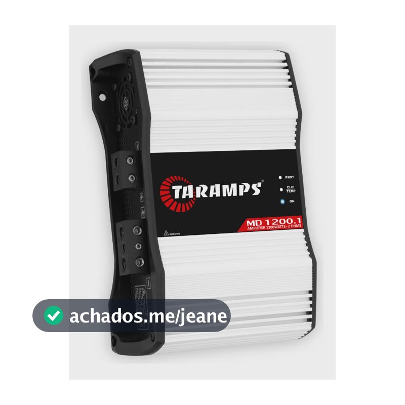 Taramps Modulo Md1200 2 Ohms 1200 Wrms Md 1200 1 Canal Mono  Branco