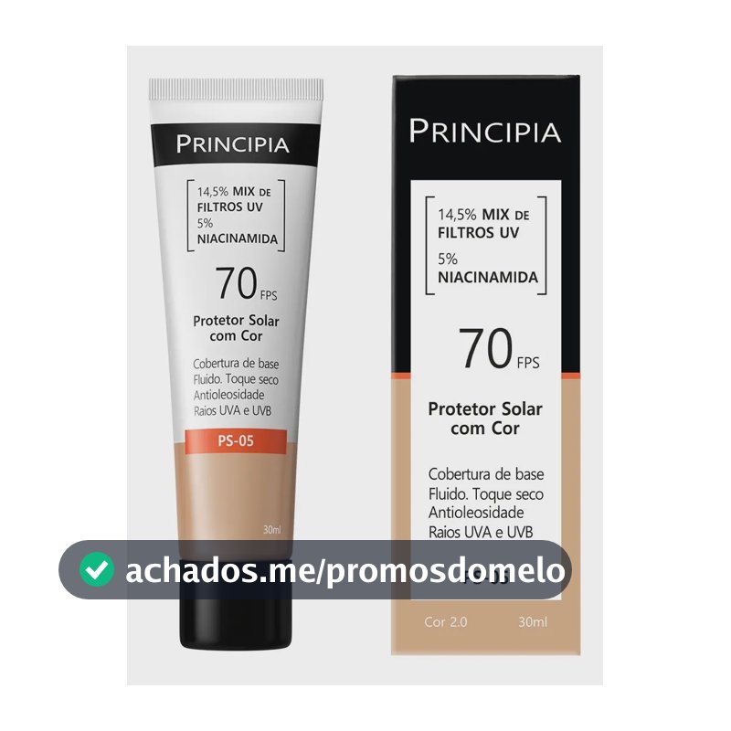 Protetor Uv Principia Skincare Com Cor 2 Ps05 Fps70 30ml