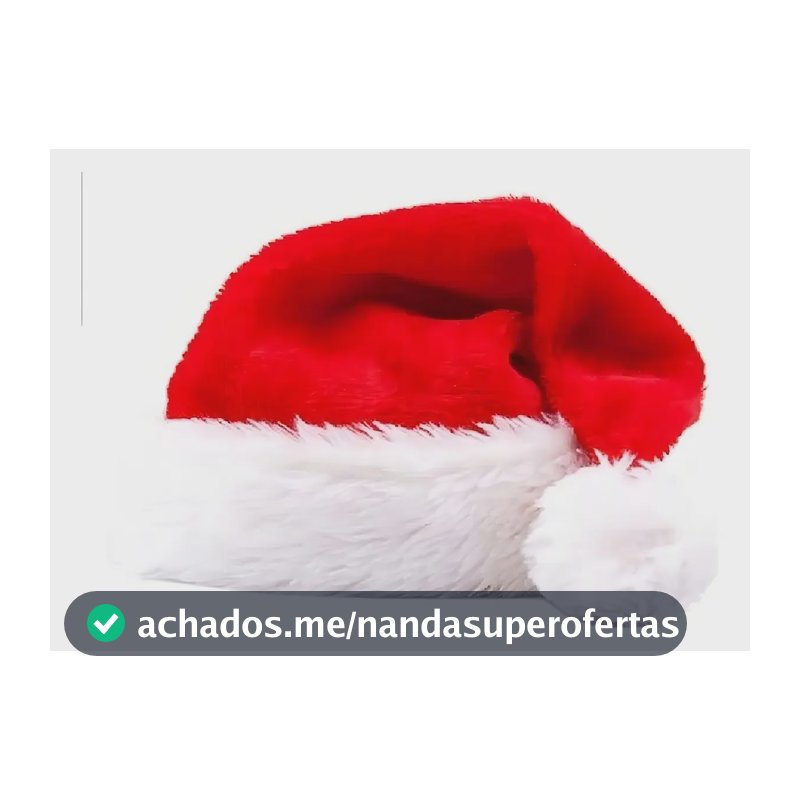 Gorro de Papai Noel Em Pelúcia e Veludo Vermelho da Wincy Natal
