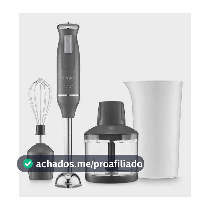 Mixer Power Inox 3 Em 1 600w Elgin Lunar -