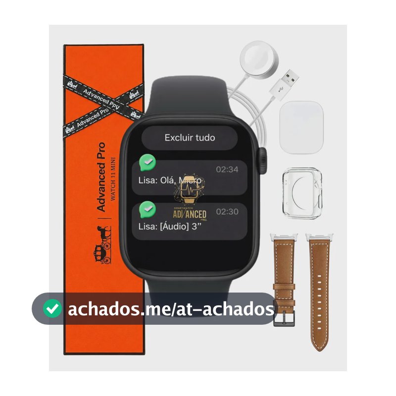 Relógio Smartwatch Microwear W11 Mini Responde Whatsapp Faz Ligaçoes Chatgpt 42mm Lançamento 2026 SMARTWATCH ADVANCED PRO
