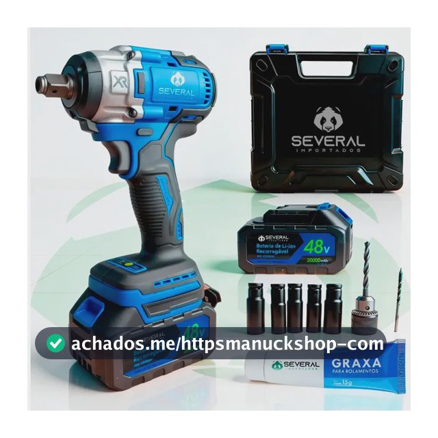 Chave De Impacto Furadeira Parafusadeira Several Importados Recarregável 48v Azul 2000mah