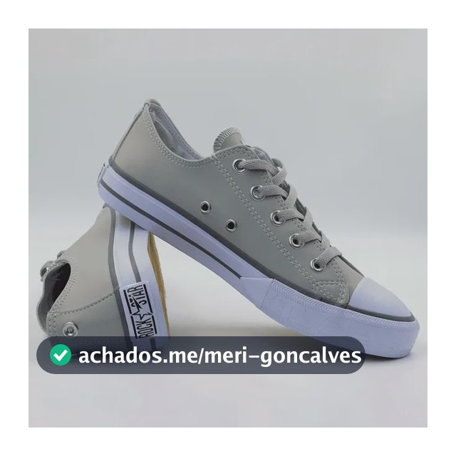 Tênis Cano Baixo De Courino Cinza Masculino Feminino Casual