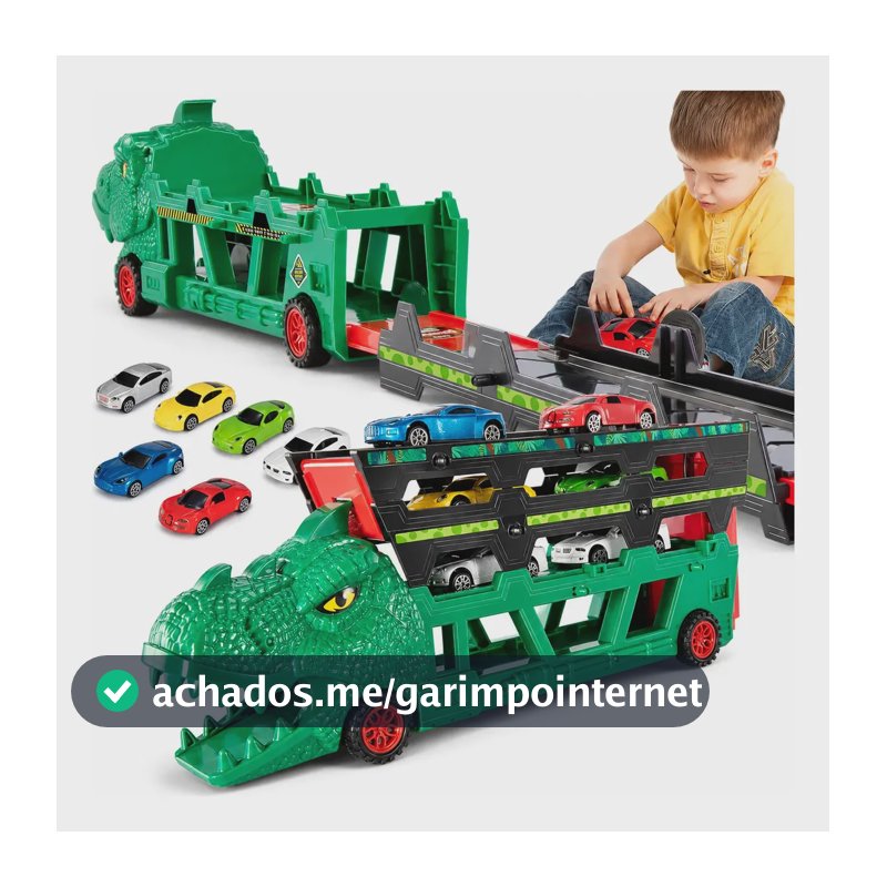 Lançador Dino Dinossauro com 6 Carrinhos Brinquedo Infantil Pista de Corrida Super Velocidade Lançamento Automático Carrinhos de Brinquedo Presente Menino Kizumba