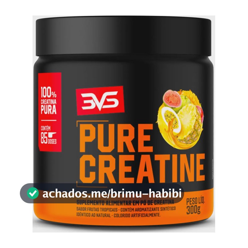 Creatina Monohidratada Sabor Frutas Tropicais - 300g - 3vs Nutrition