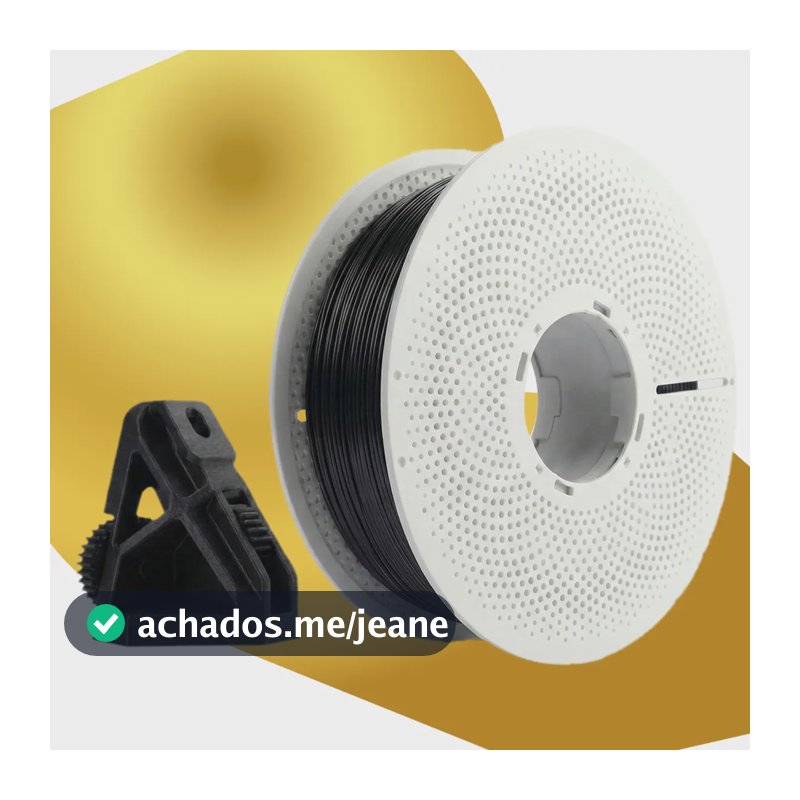 Filamento Policarbonato PC Zarpar 3D 1.75mm 1kg para Impressora 3D Fosco Preto