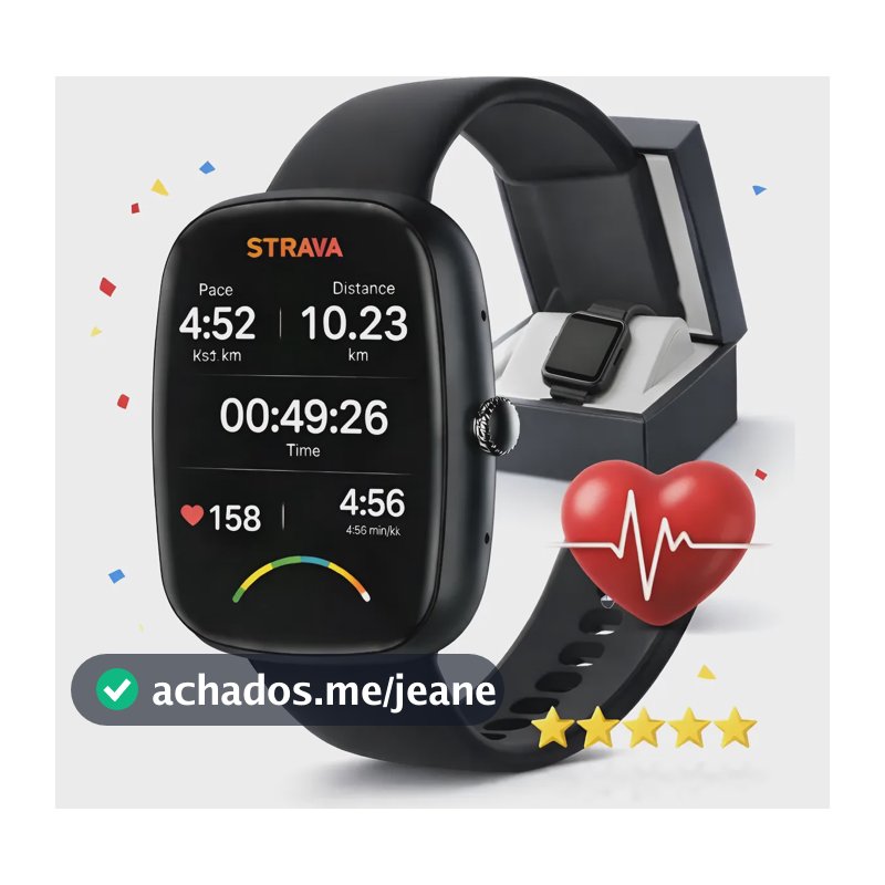Relógio Inteligente Smartwatch Amoled 2.2 S Pro Gps Fitness Preto Masculino Digital Treino Compativel Strava Gps Chatgpt Preto Feminino Ios Android M3 Preto Bluetooth Academia Praia
