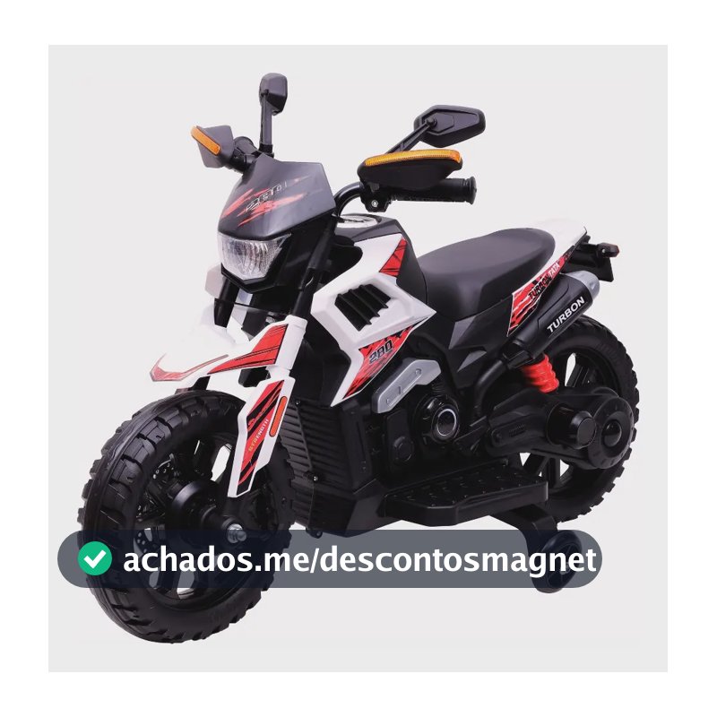 Moto Elétrica Infantil Turbon Com Rodinhas Branco Zippy Toys