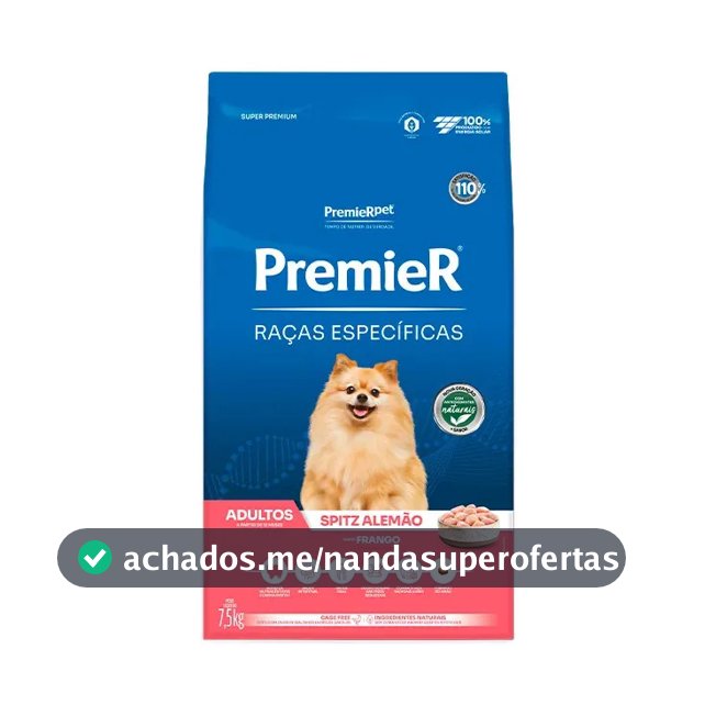Ração Premier Super Premium Spitz Alemão Adulto 7,5kg