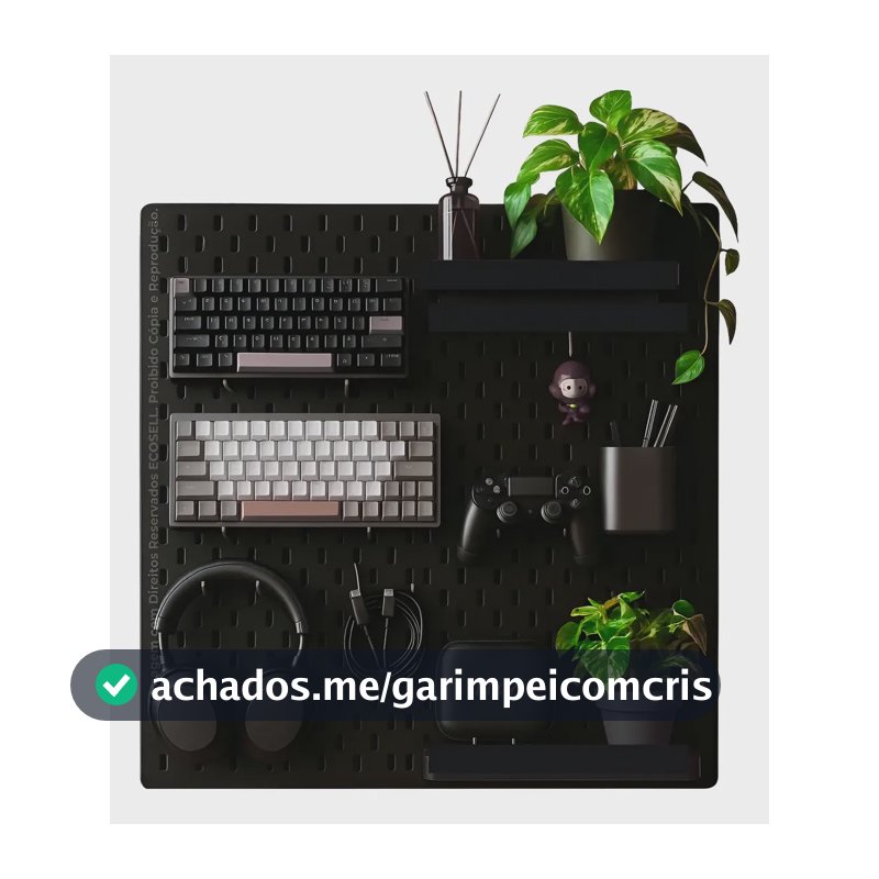 Melhor Pegboard Setup Gamer Home Office Preto Premium Full