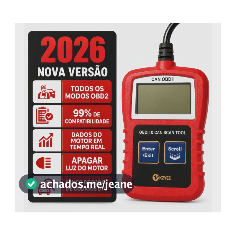 Scanner Automotivo Obd2 Kzyee Kc10 Luz De Motor Diagnóstico