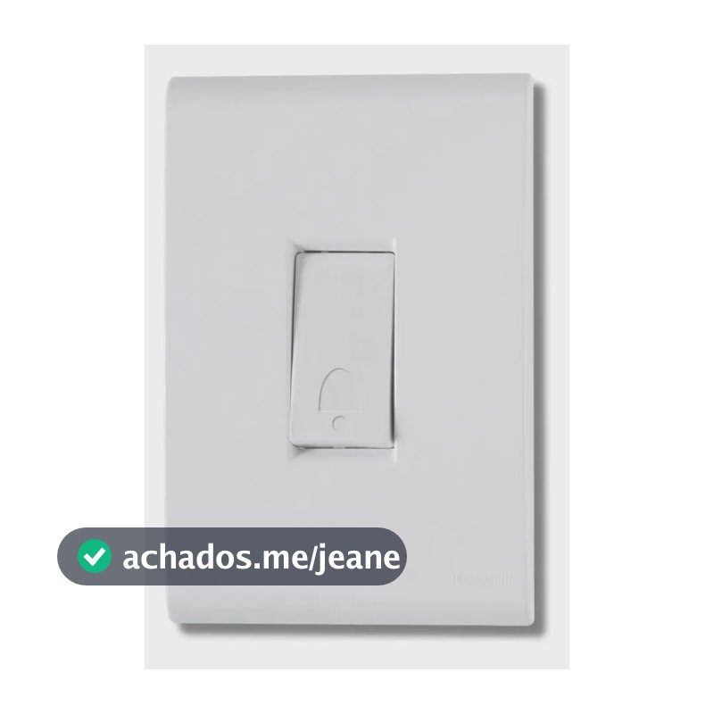 Conjunto 4x2 C/1 Pulsador 10a 250v Branco Campainhia Tramontina