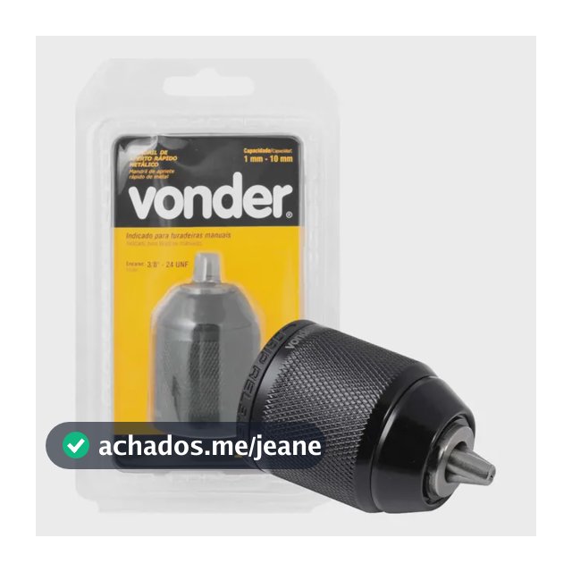 Mandril De Aperto Rapido Metálico 3/8 10mm Universal Vonder