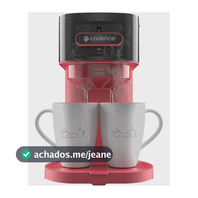 Cafeteira Elétrica Single Up Caf230 Vermelha E Preta Cadence Preto E Vermelho