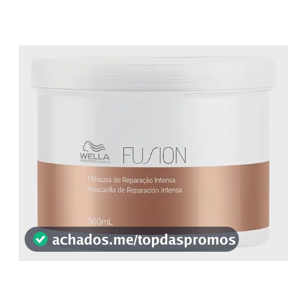 Máscara Wella Fusion Reconstrutora 500ml Cabelo Forte e Revitalizado