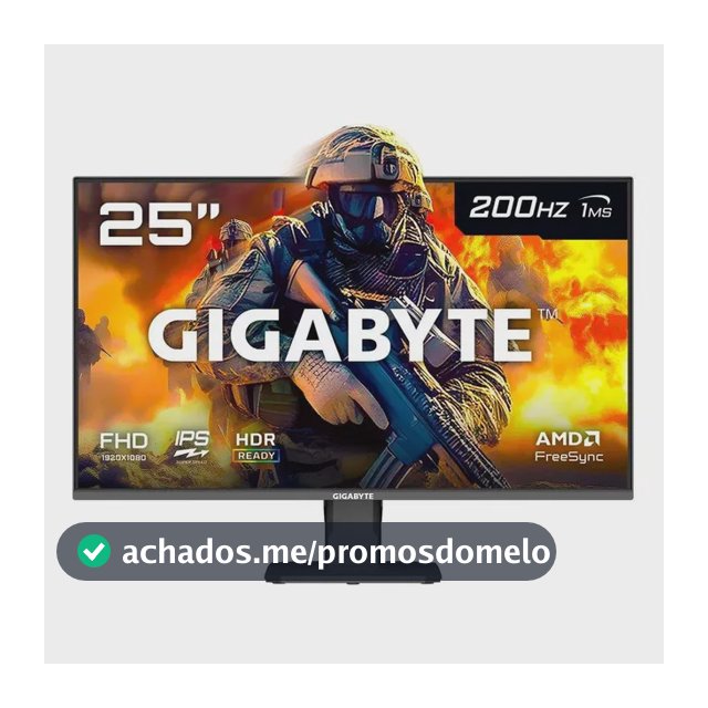 Monitor Gamer Gigabyte 25 Fhd 200hz 1ms Ips Vrr Freesync